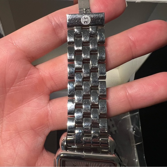MICHELE Watch Deco II Diamond Bracelet Watch w/ Extra Links 18 mm strap size - Picture 6 of 9
